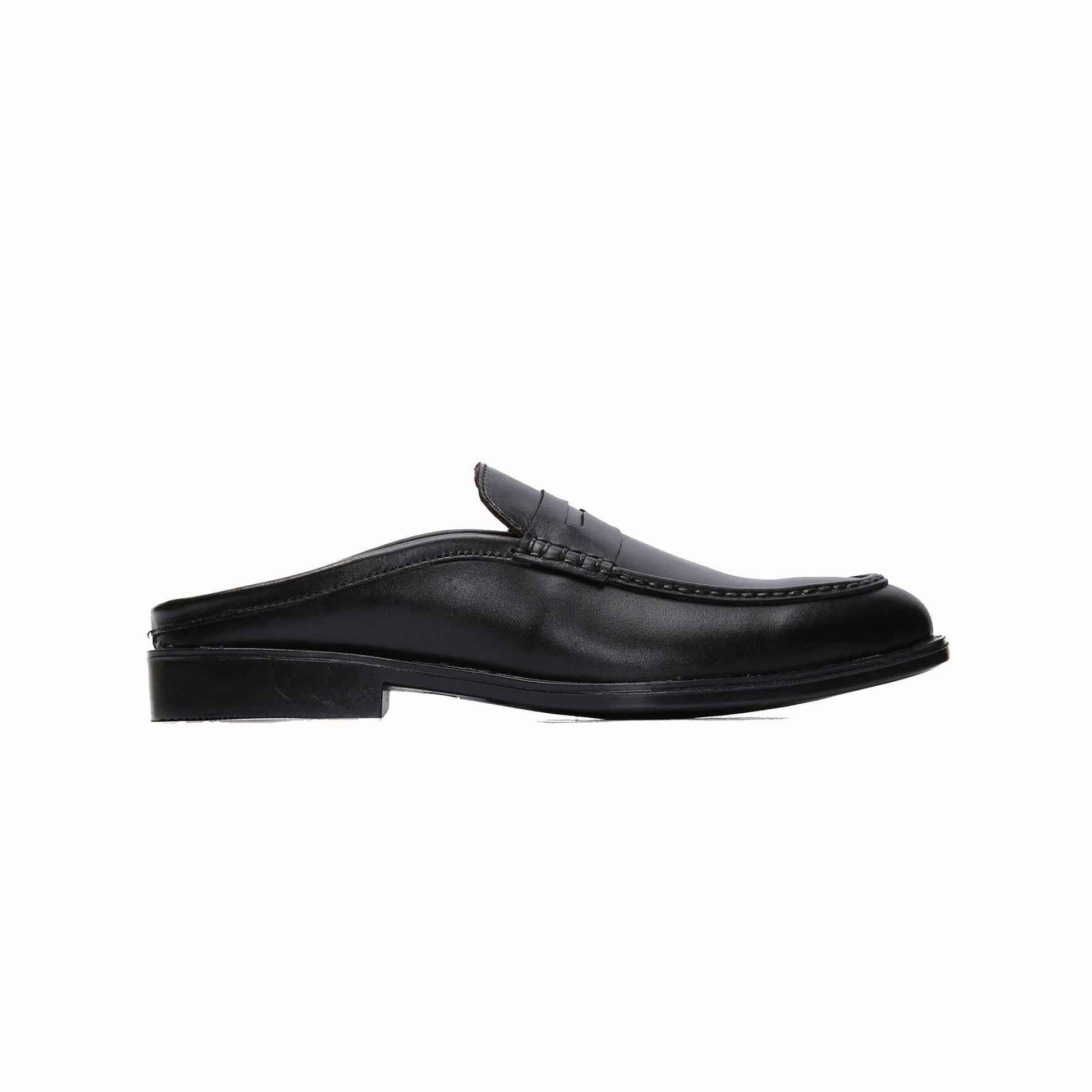 Ezra Full Grain Leather Mules With Rubber Sole-1