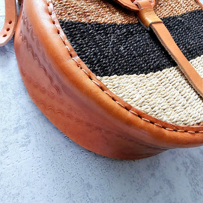 Handmade Sisal Handbag | Fully lined with an Adjustable Strap-3