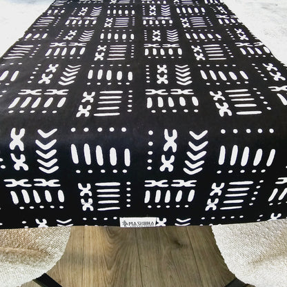 Handmade Table Runner 160x35cm | 180x35 | 200x35cm | African Print "Mudcloth" Bogolan Inspired Print  Made from 100% African Print Fabric-1