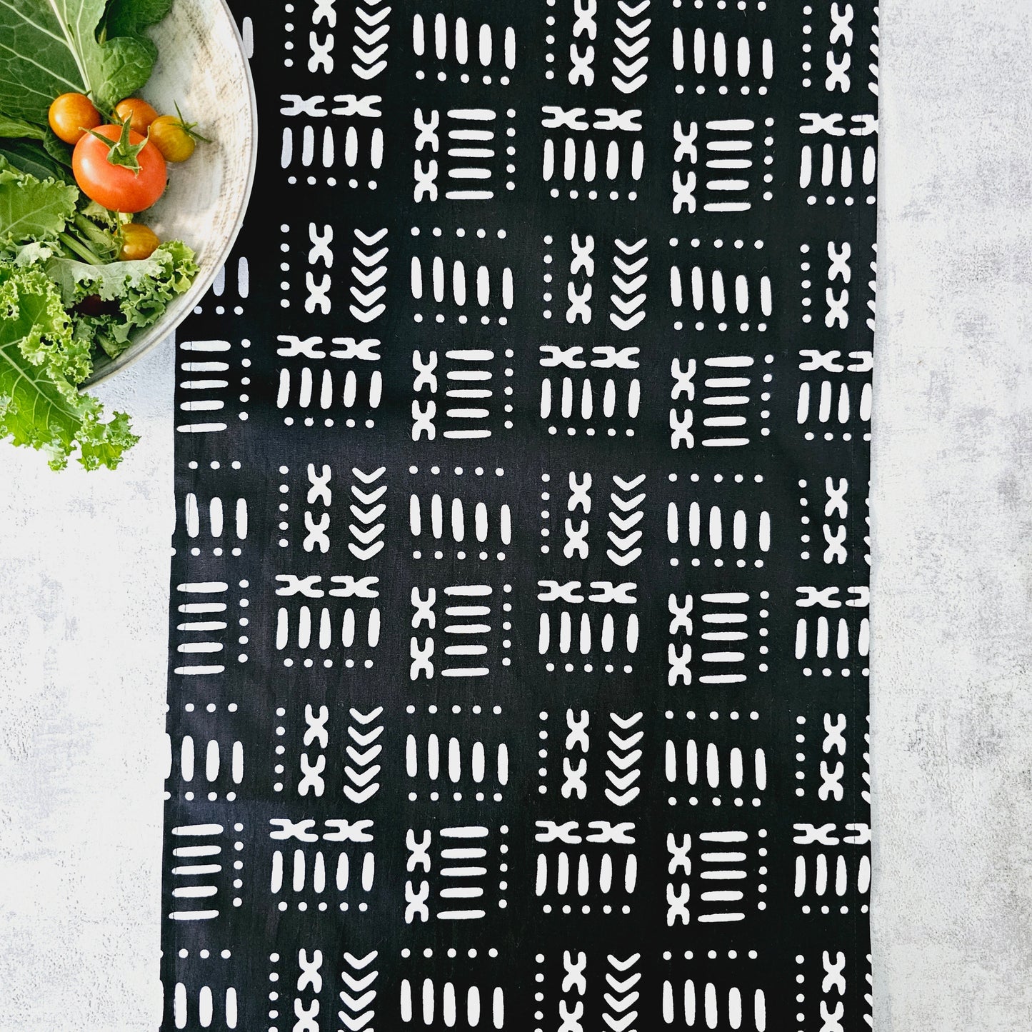 Handmade Table Runner 160x35cm | 180x35 | 200x35cm | African Print "Mudcloth" Bogolan Inspired Print  Made from 100% African Print Fabric-2