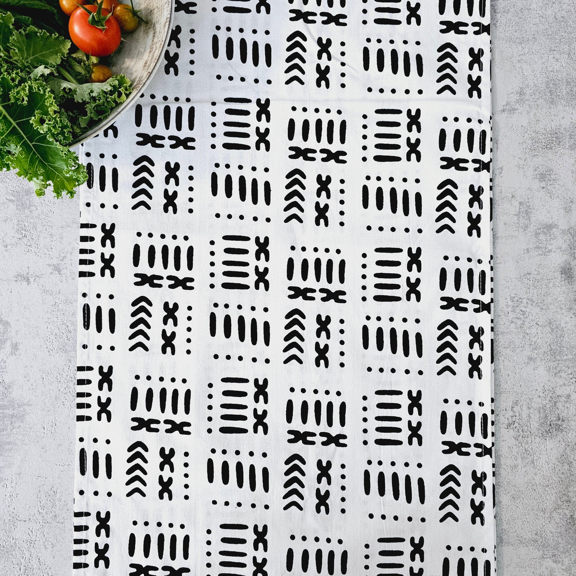 Handmade Table Runner 160x35cm | 180x35cm |200x35cm | African Print "Mudcloth" Bogolan Inspired Fabric 100% Cotton-2