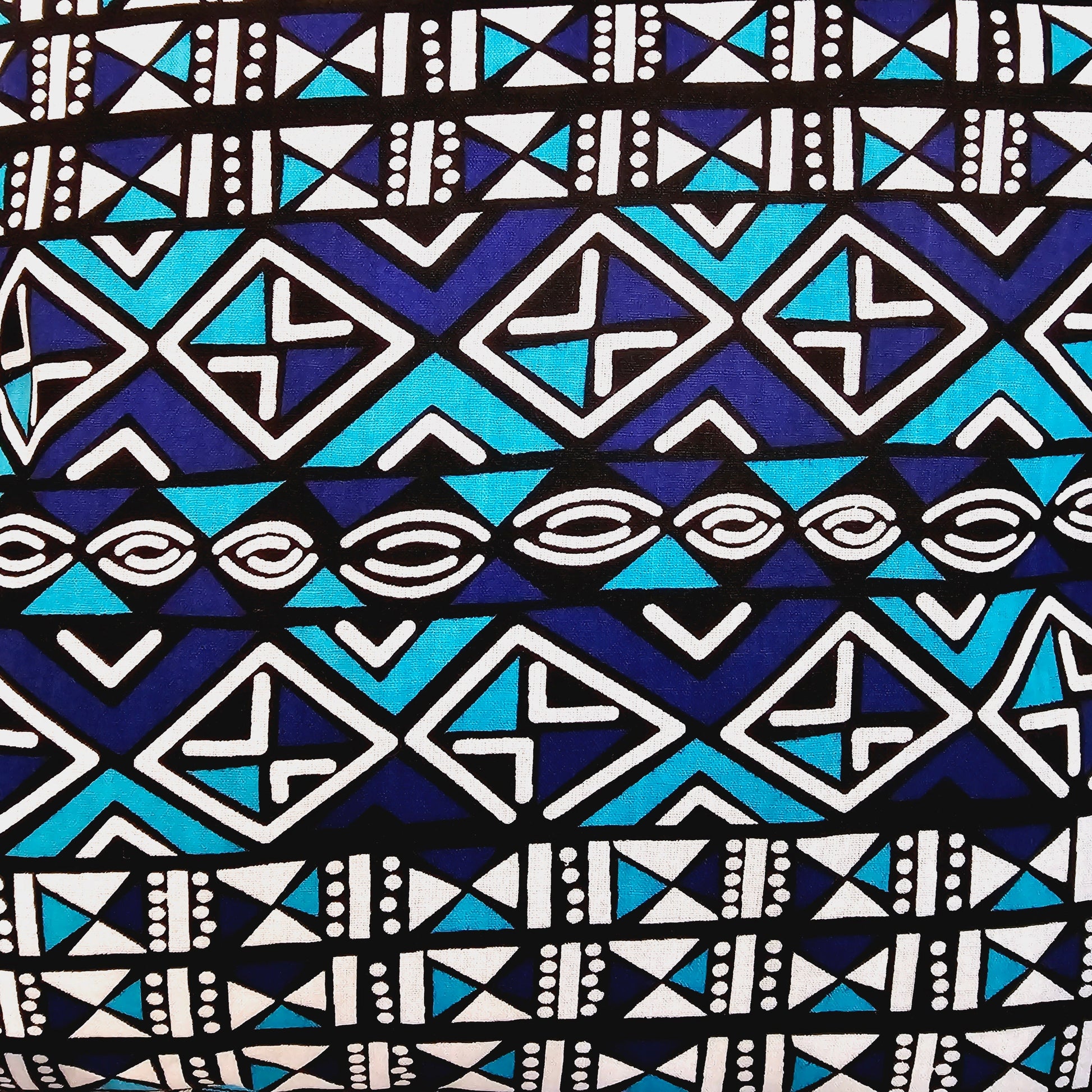 Set of 2 / 4 African Print | 40x40cm | Mudcloth Boho Cushion Cover 100% Cotton Wax Ankara Fabric-4