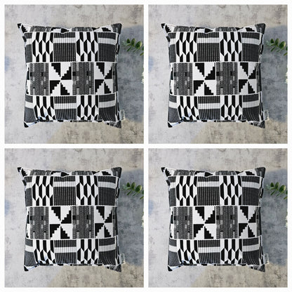 Set of 2 / 4 African Print | 40x40cm | Mudcloth Boho Cushion Cover 100% Cotton Wax Ankara Fabric-0