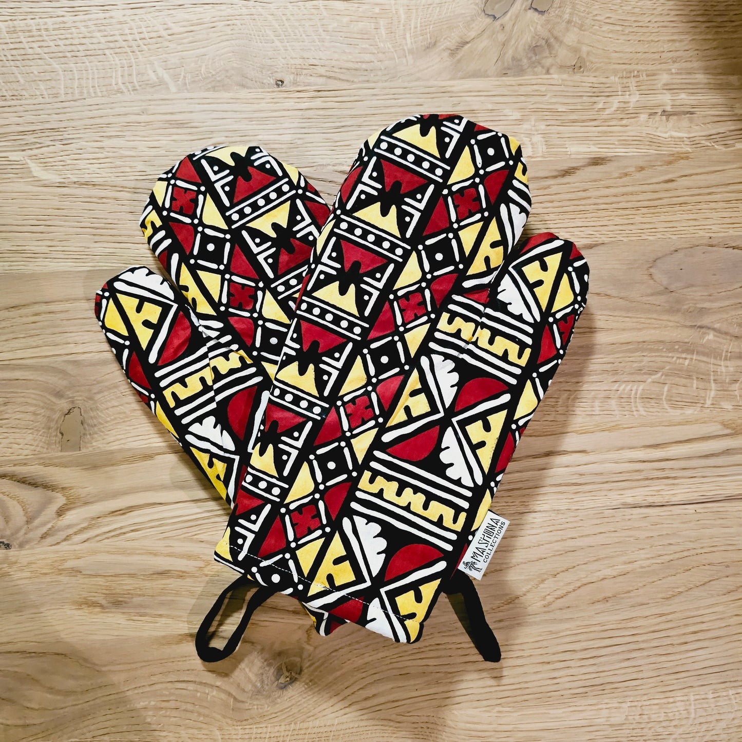 Handmade Apron and Matching Oven Gloves Set-2