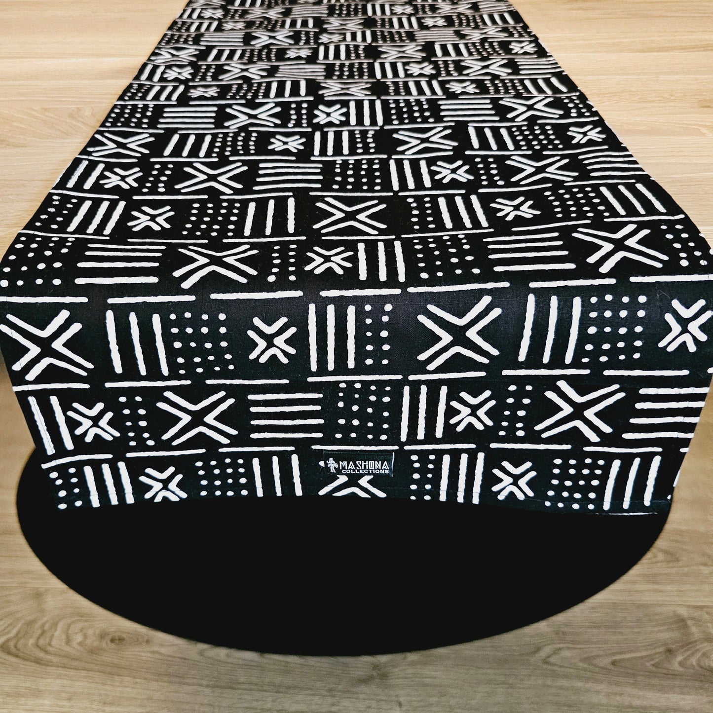 Handmade Table Runner 160x35cm | 180x35 | 200x35cm | African Print "Mudcloth" Bogolan Inspired Print  Made from 100% African Print Fabric-2