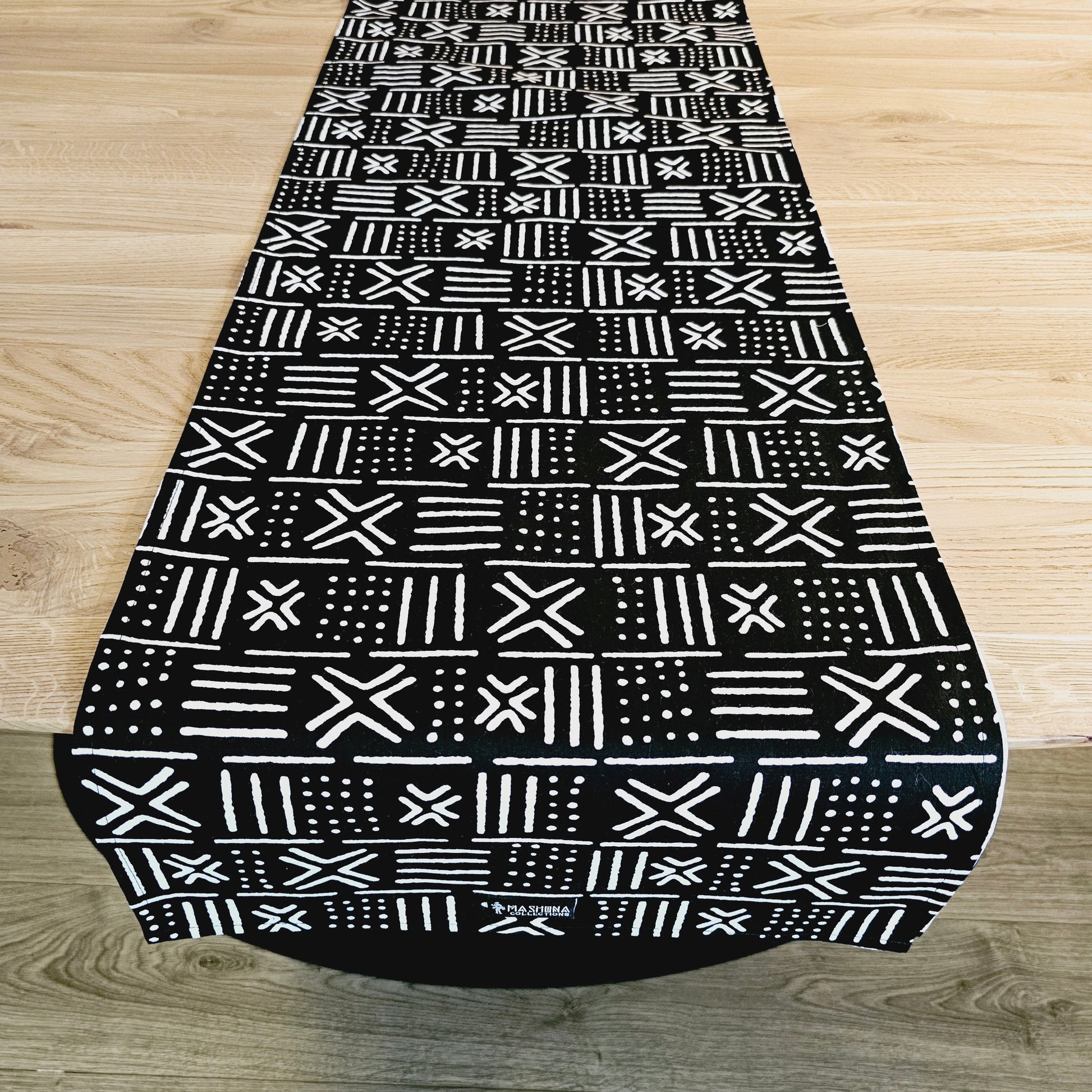 Handmade Table Runner 160x35cm | 180x35 | 200x35cm | African Print "Mudcloth" Bogolan Inspired Print  Made from 100% African Print Fabric-0