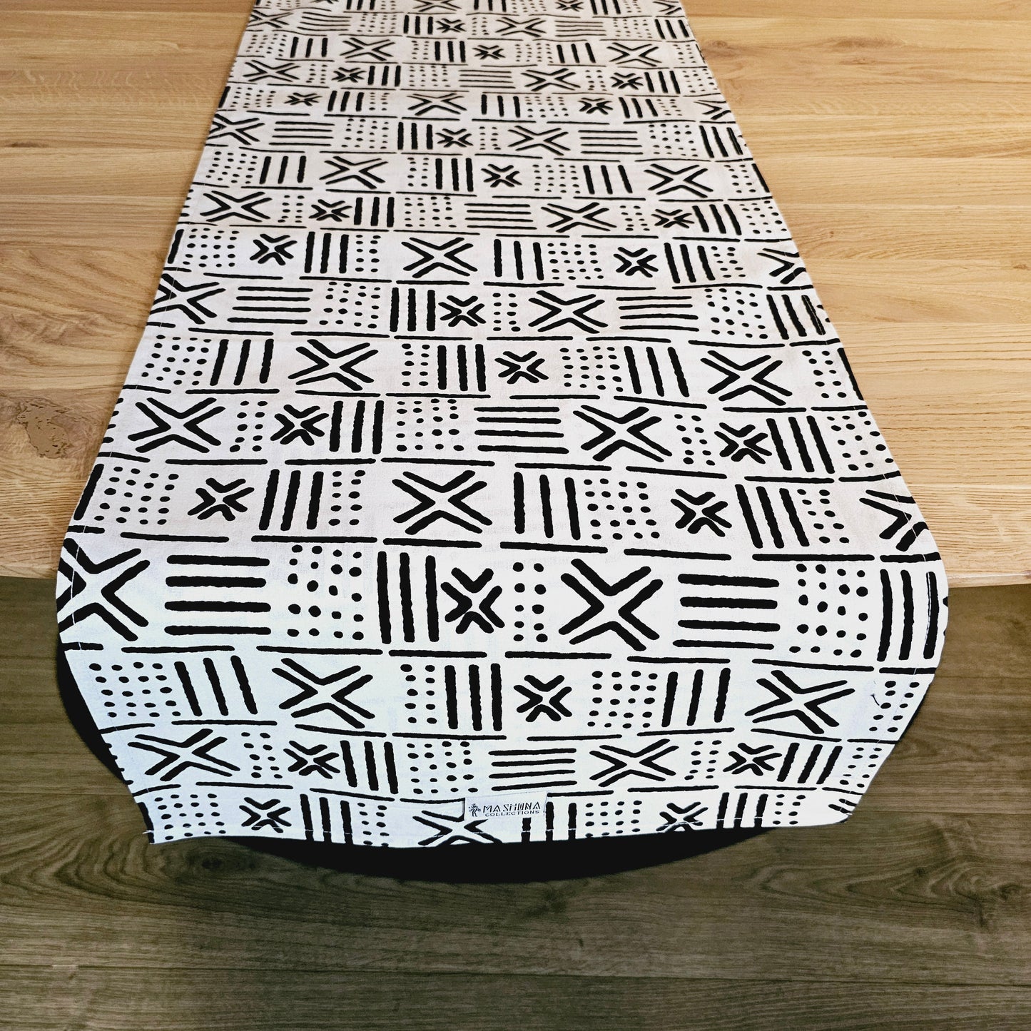 Handmade Table Runner 160x35cm | 180x35 | 200x35cm | African Print "Mudcloth" Bogolan Inspired Print  Made from 100% African Print Fabric-0