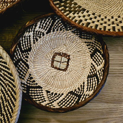 Set of 4 Handmade African Baskets Zimbabwe | Boho Wall Decor | 4B-4