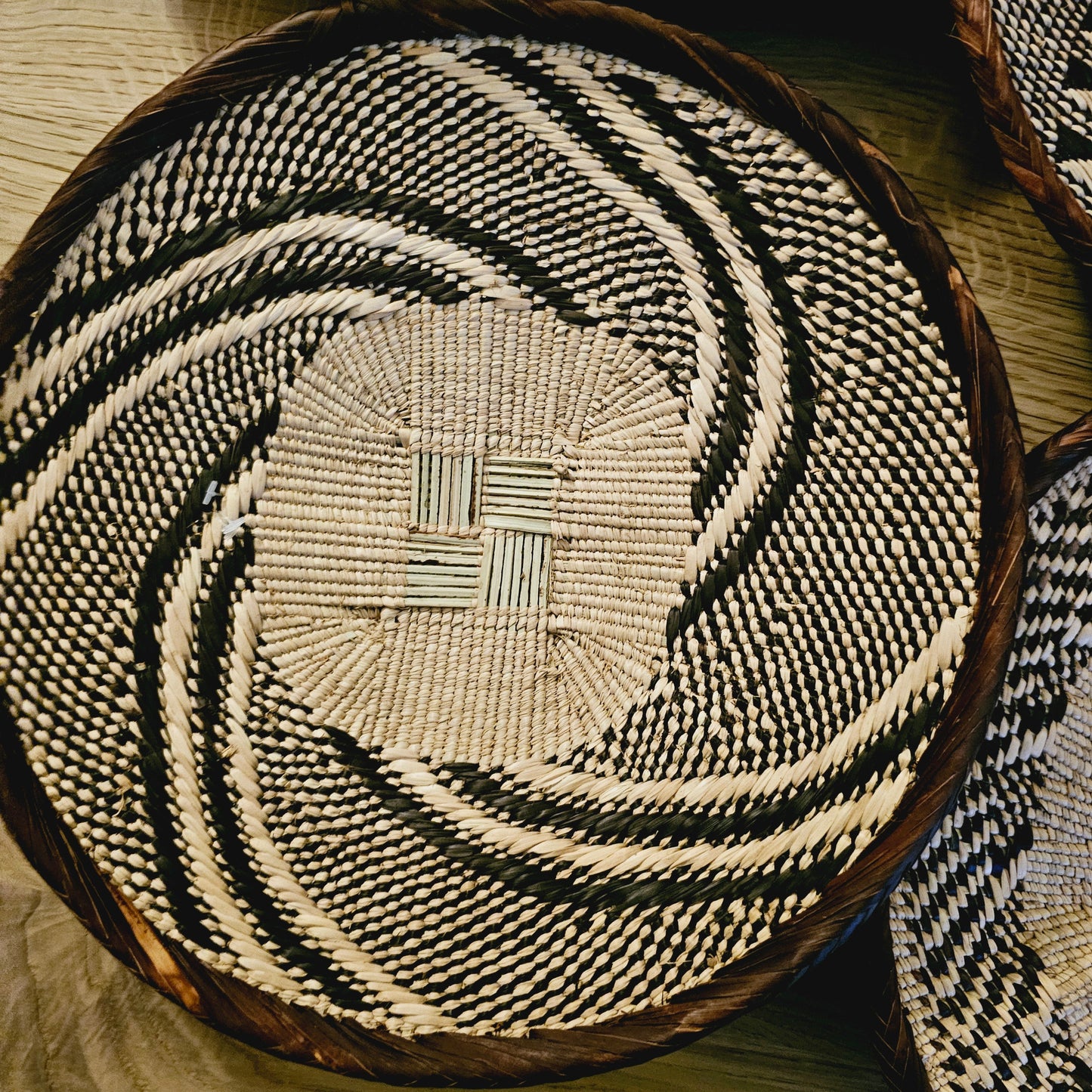 Set of 4 Handmade African Baskets Zimbabwe | Boho Wall Decor | 4C-3