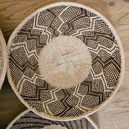 Set of 4 Handmade African Baskets Zimbabwe | Boho Wall Decor 4A-2