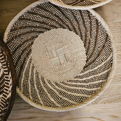 Set of 4 Handmade African Baskets Zimbabwe | Boho Wall Decor 4A-4