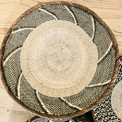 Set of 3 Handmade African Wall Baskets | Zimbabwe Baskets | Boho Wall Decor | 3B-1