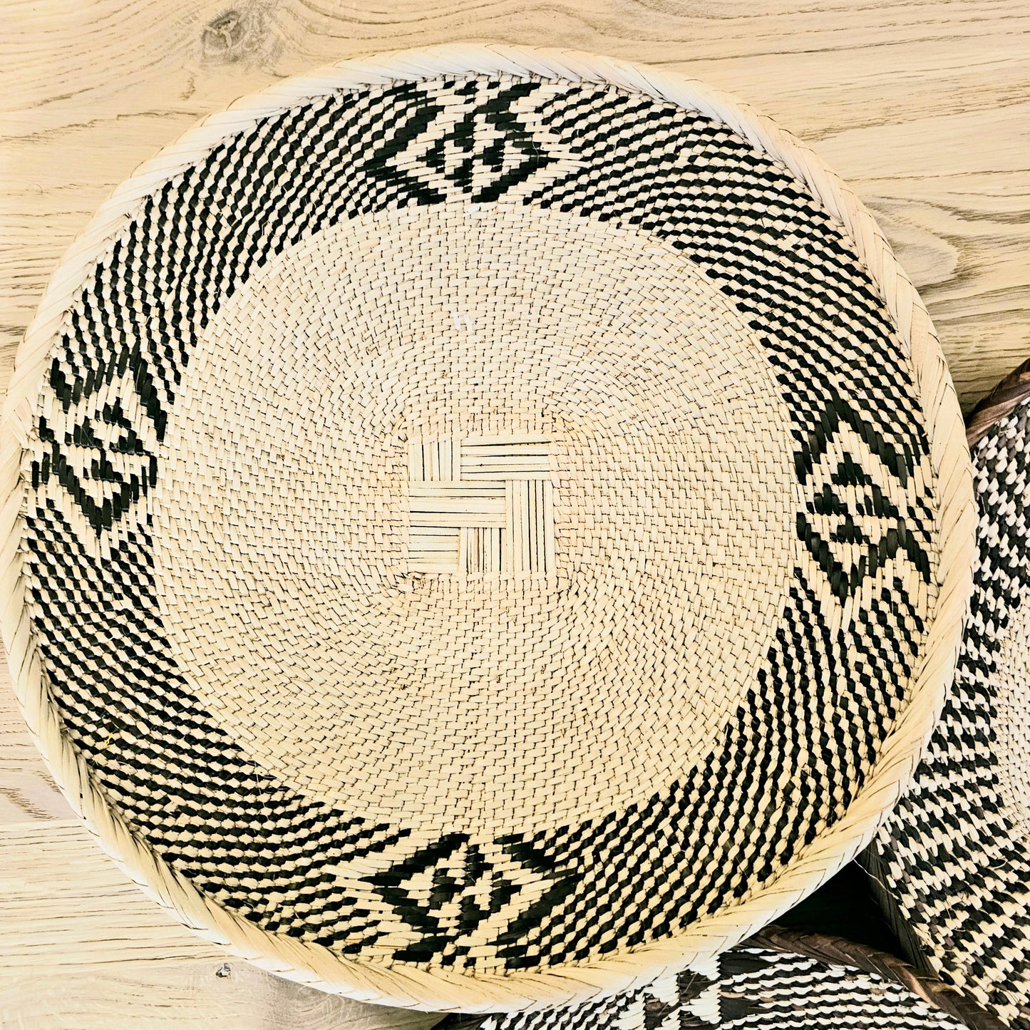 Set of 3 Handmade African Wall Baskets | Zimbabwe Baskets | Boho Wall Decor | 3C-1