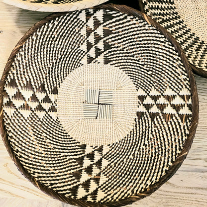 Set of 3 Handmade African Wall Baskets | Zimbabwe Baskets | Boho Wall Decor | 3C-2