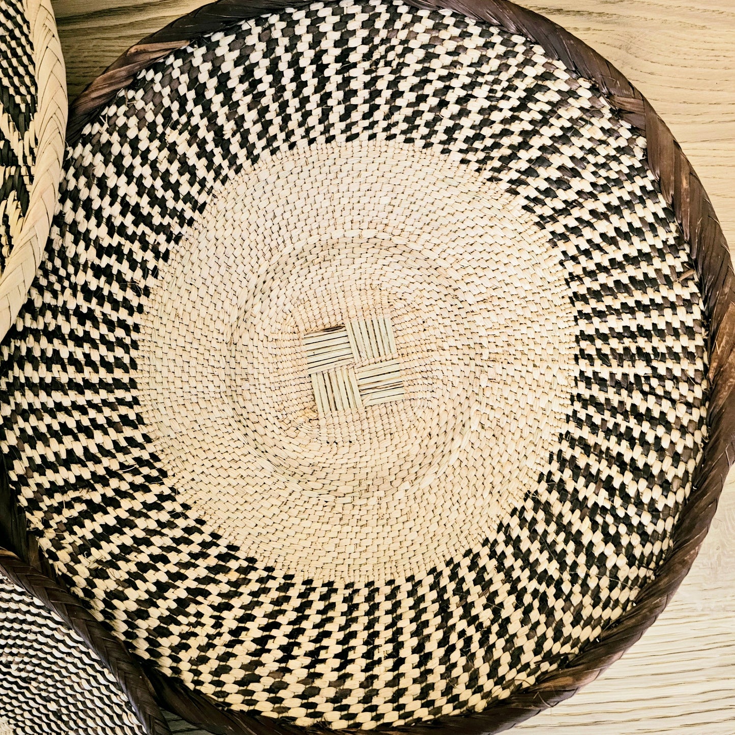 Set of 3 Handmade African Wall Baskets | Zimbabwe Baskets | Boho Wall Decor | 3C-3