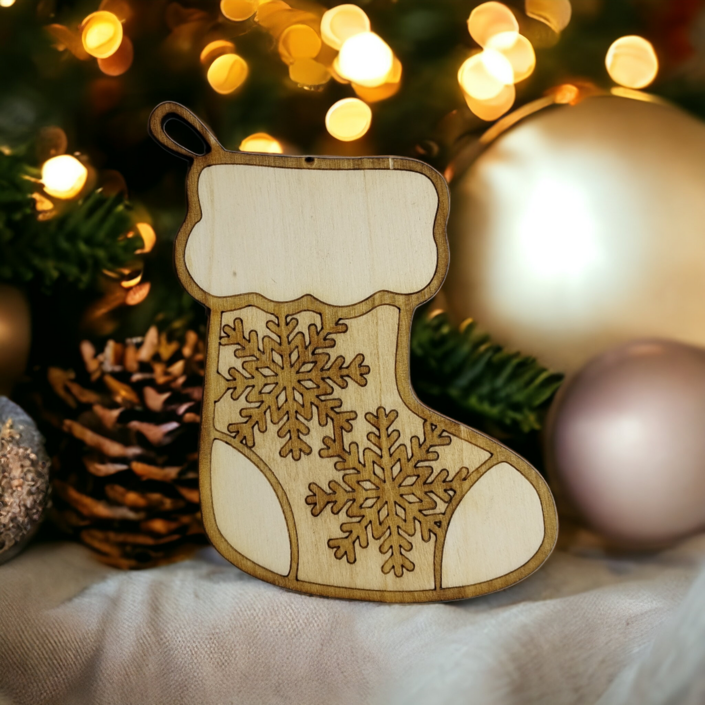 Christmas Socks Wooden Christmas Decoration-4