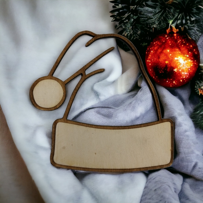 Santa Hat Wooden Christmas Decoration-3