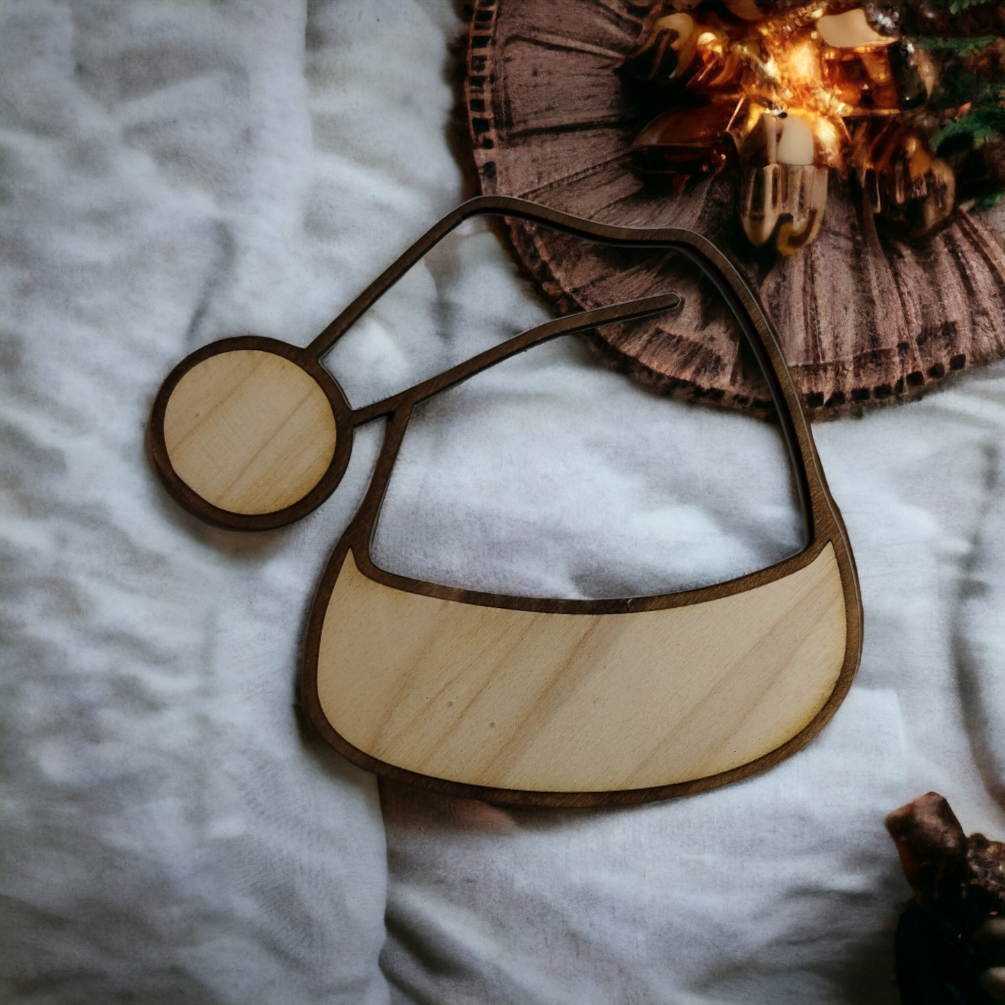 Santa Hat Wooden Christmas Decoration-1