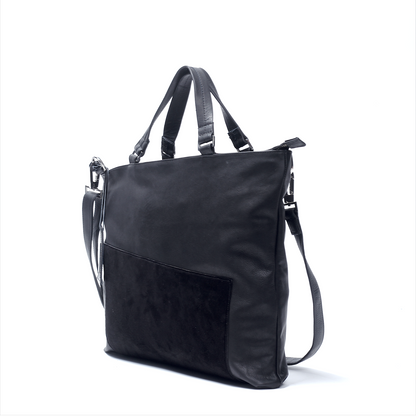 Asymmetric Tote Bag Black-1