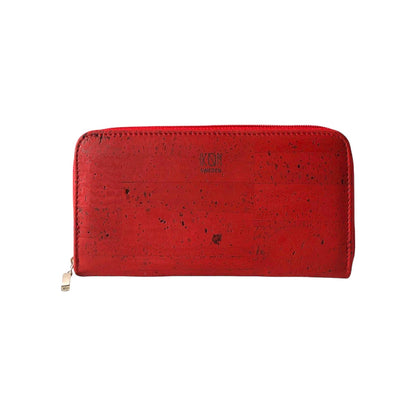 Cork Leather Zip Wallet-3