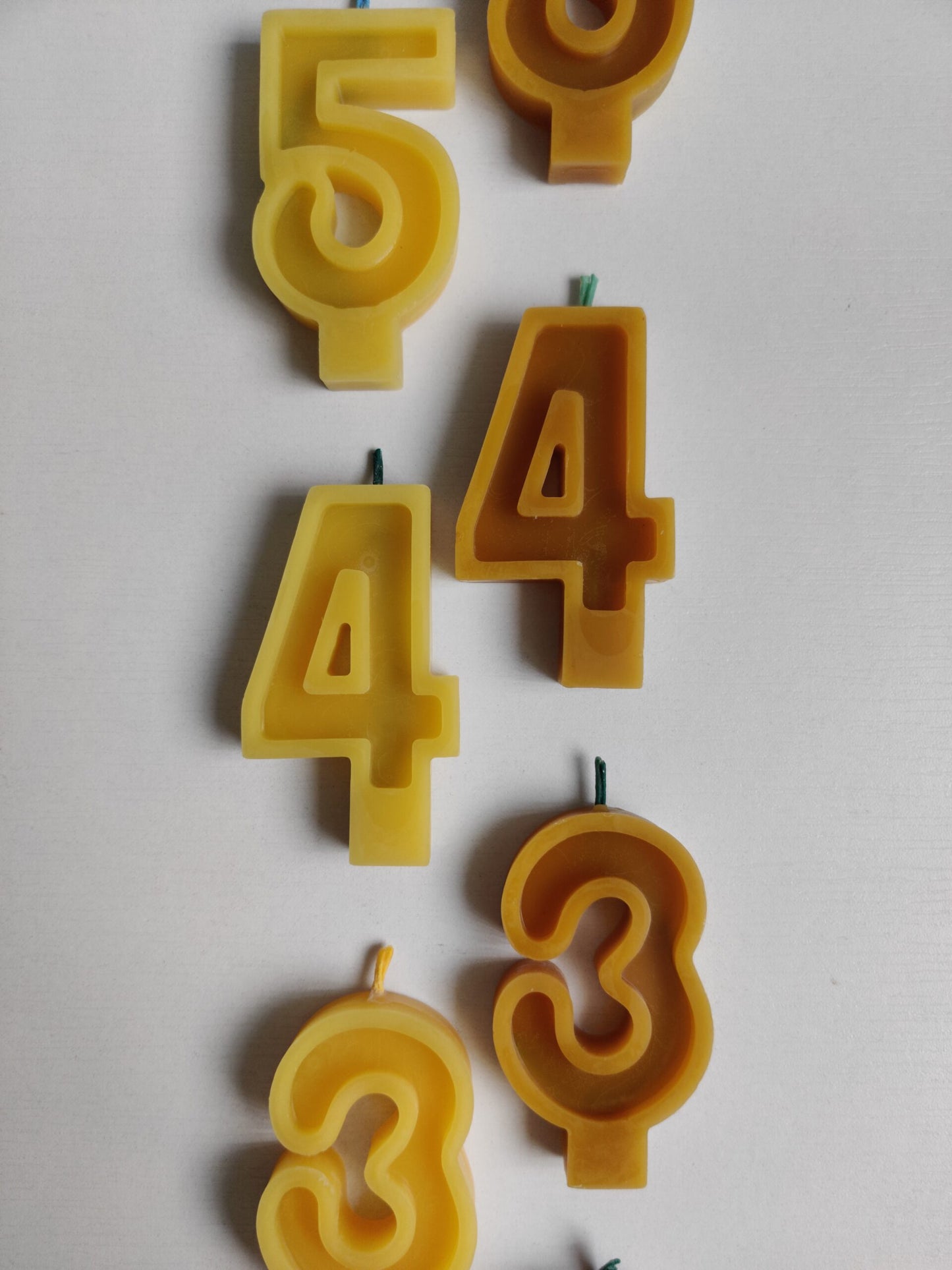 Handmade Beeswax Number Candles | 0-9 | Natural-1