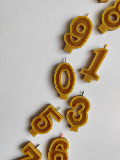 Beeswax Number Candles | Set of 10 Pieces 0-9-2