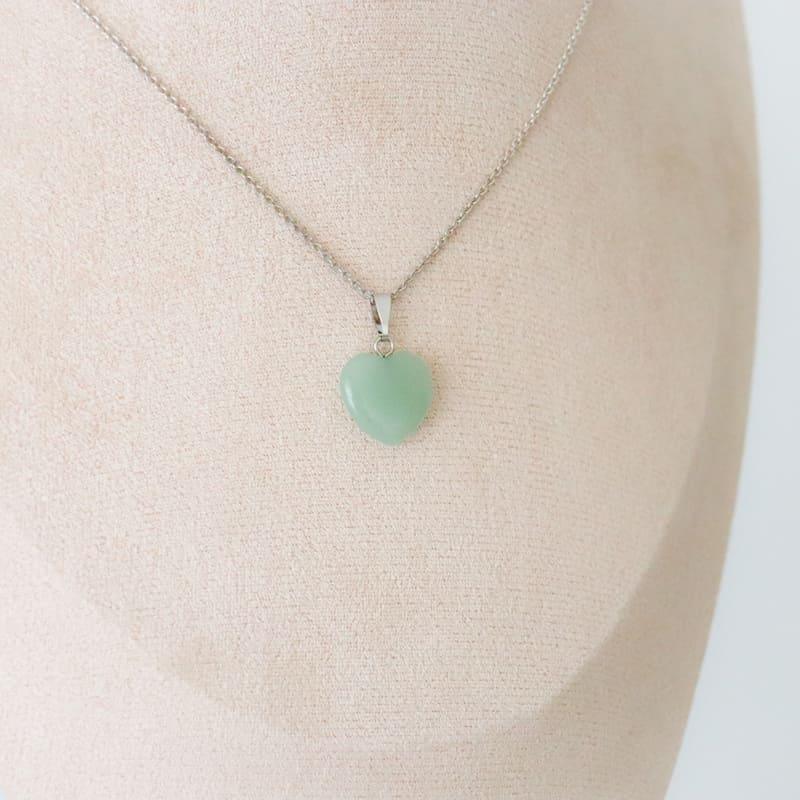 Pendentif | Coeur en Aventurine verte-4