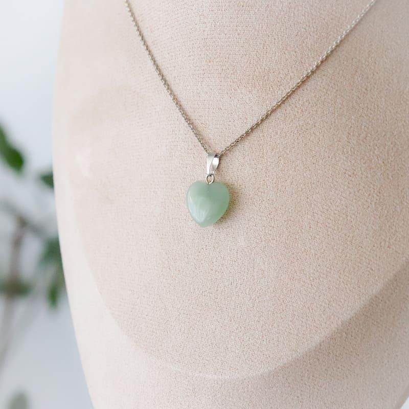 Pendentif | Coeur en Aventurine verte-5