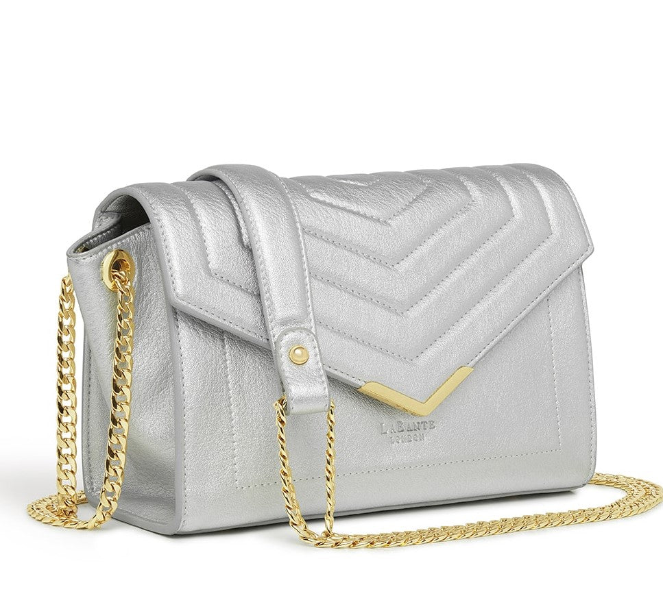 Kensington Silver Vegan Cross-Body Bag-1