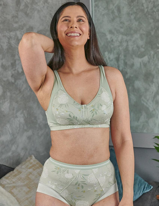 Valentina - Silk Back Support Full Cup Non Wire Organic Cotton Bra-2