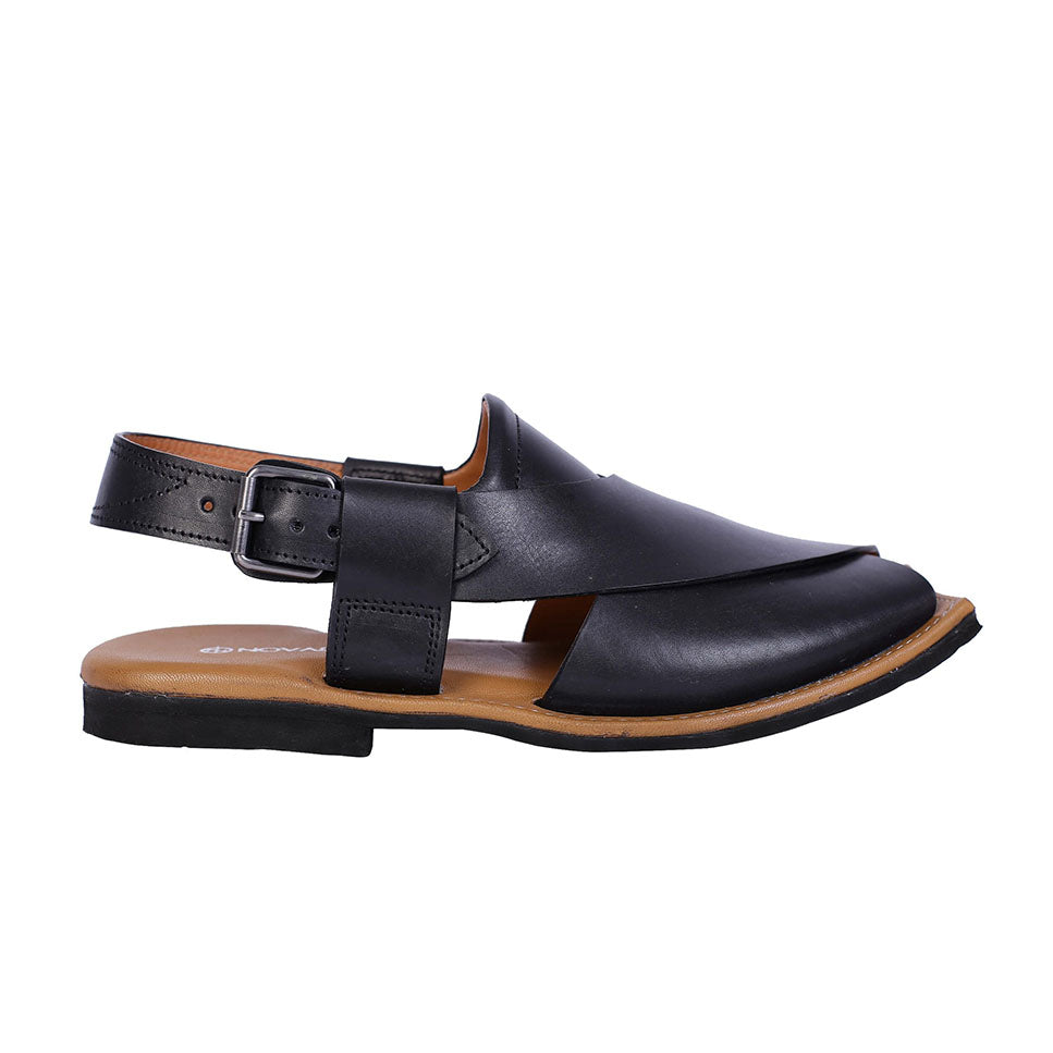 Maestro Mens Cowhide Leather Sandals Peshawari Chappal-3