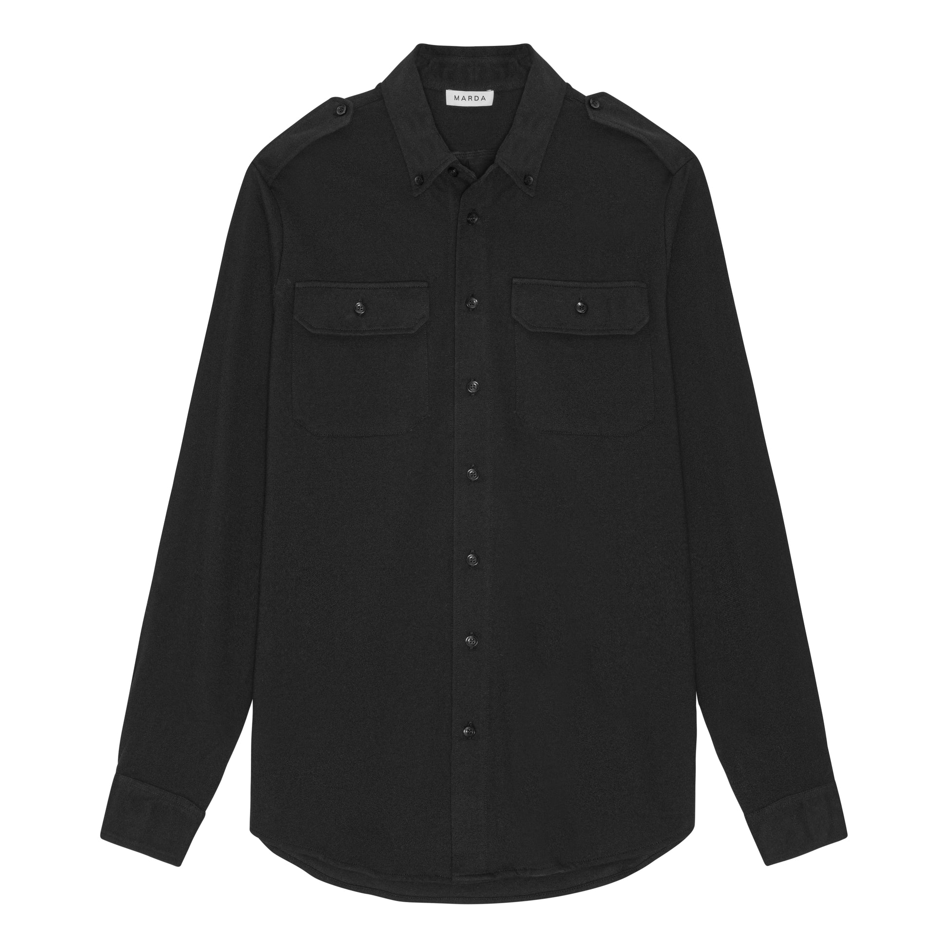 Black Military Style Shirt-0