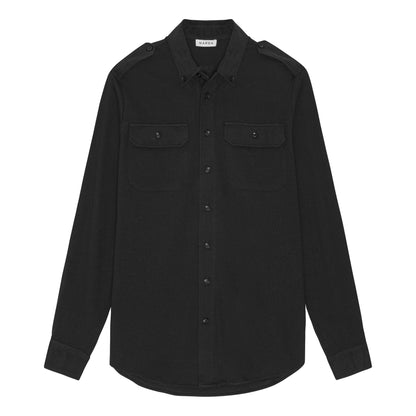 Black Military Style Shirt-0