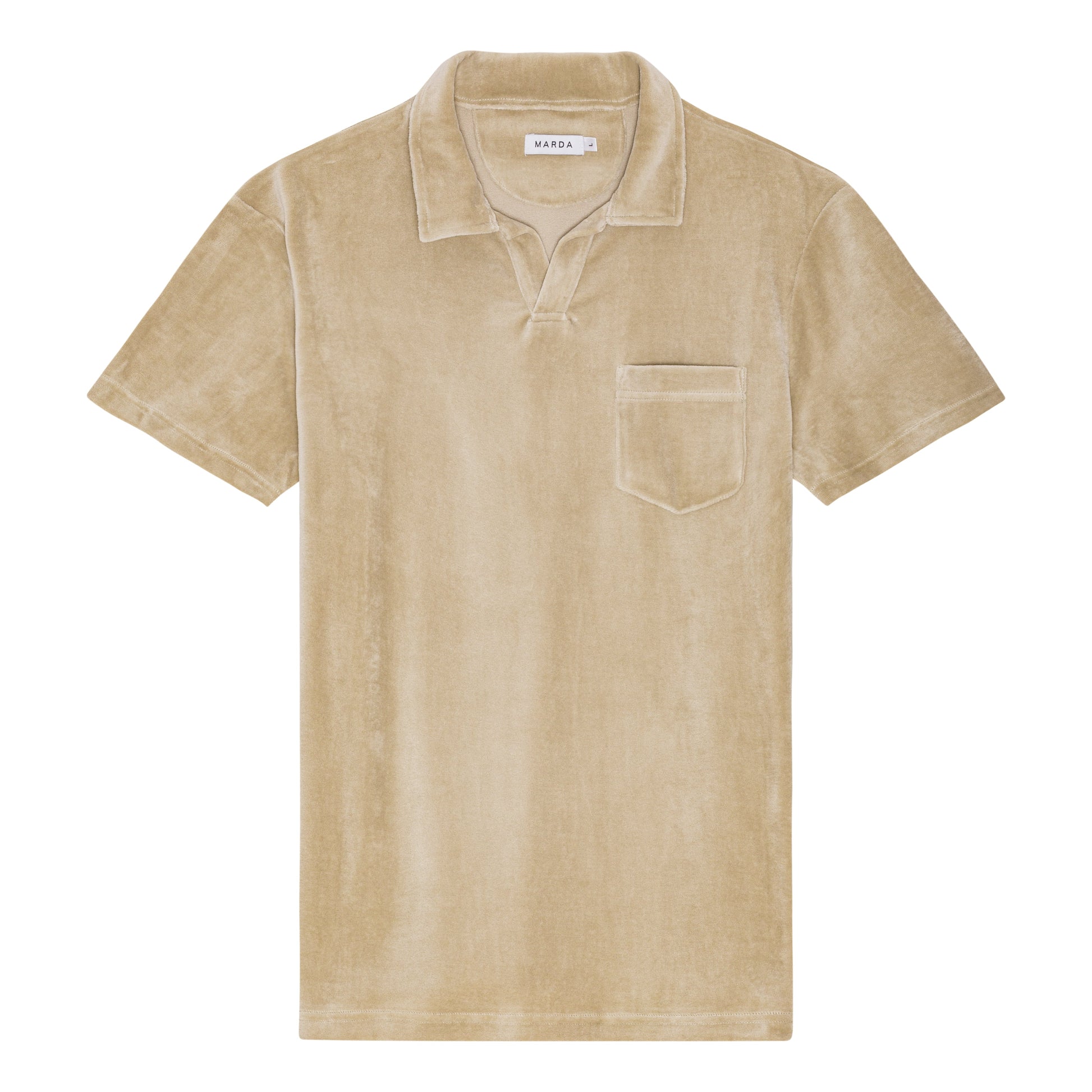 Beige Terry Polo Shirt-0