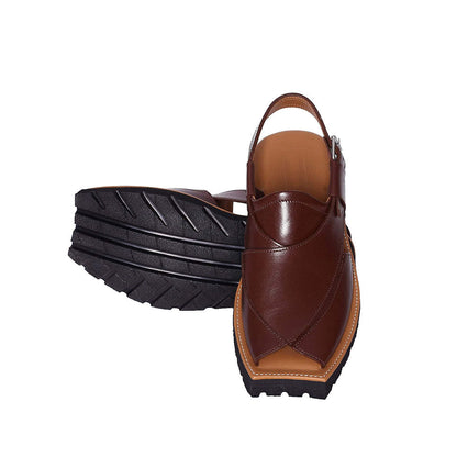 Mikaal C2 Mens Cowhide Rugged Leather Sandals Peshawari Chappal-5