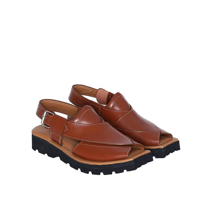 Mikaal C2 Mens Cowhide Rugged Leather Sandals Peshawari Chappal-1