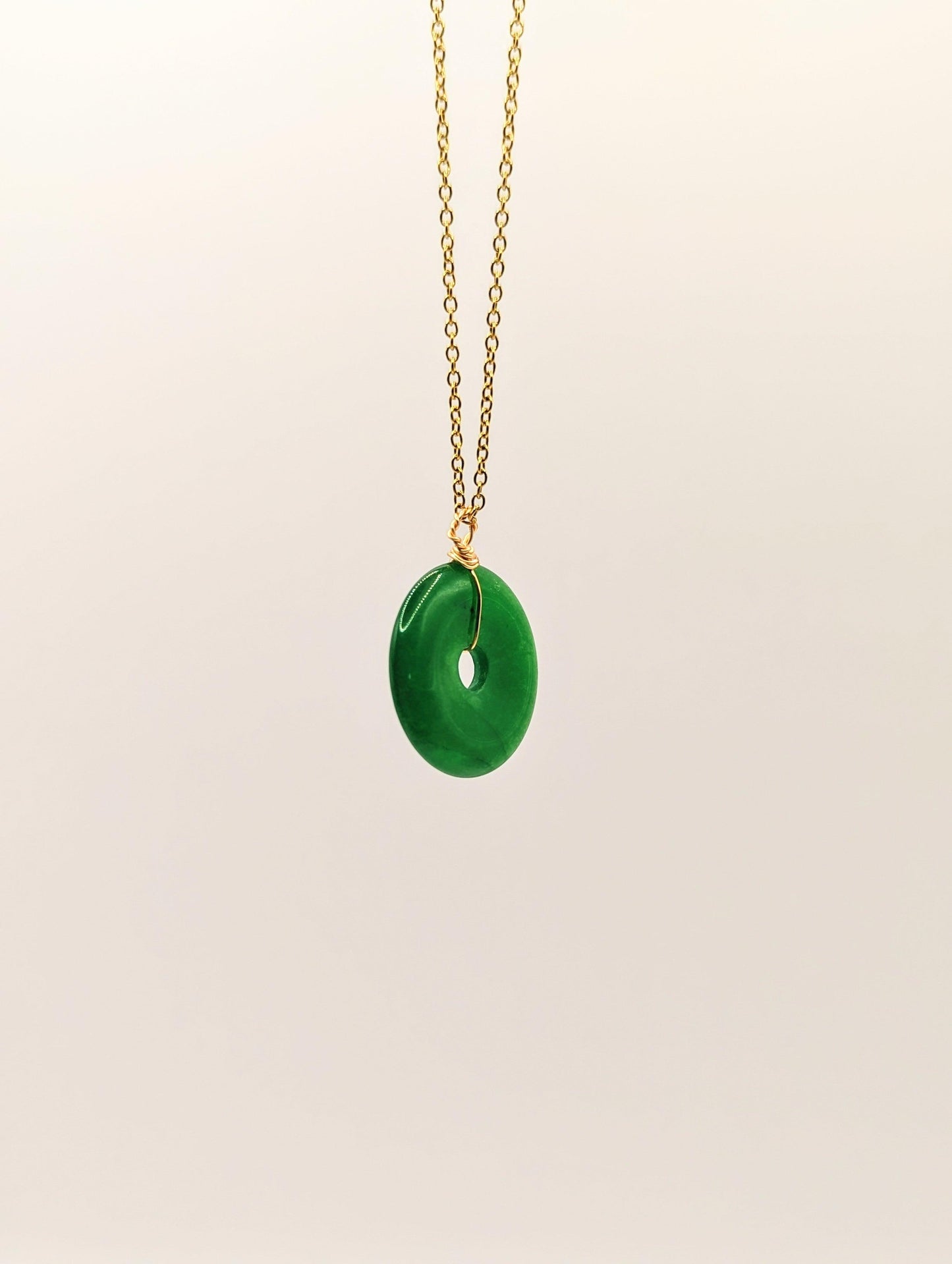 Pendentif Donut en Jade de Malaisie-1