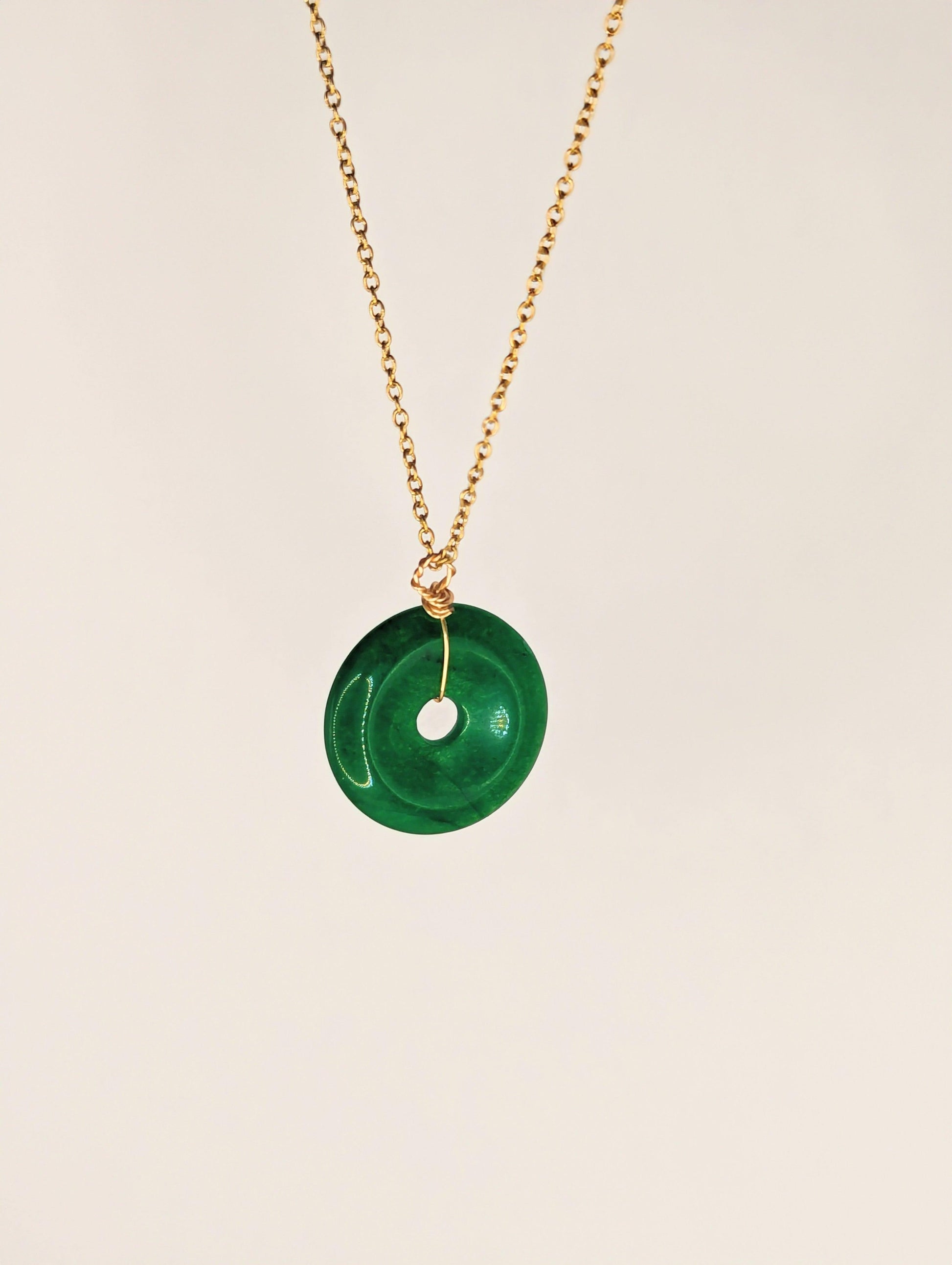 Pendentif Donut en Jade de Malaisie-0