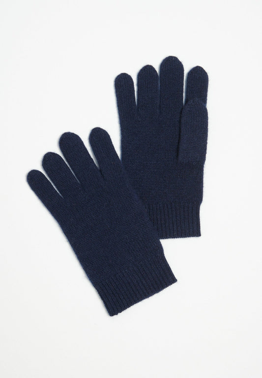 Gants en cachemire 4 fils bleu marine-0