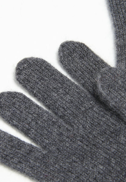 Gants en cachemire 4 fils gris anthracite-1