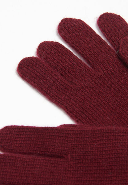 Gants en cachemire 4 fils rouge bordeaux-2