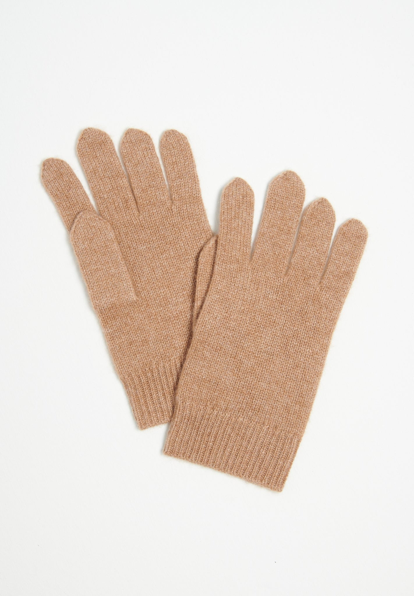 Gants en cachemire 4 fils camel-0