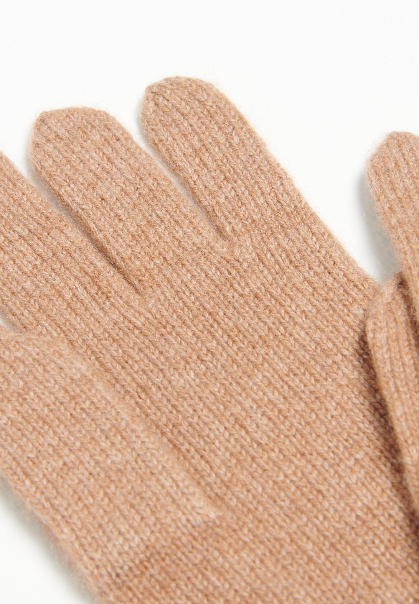 Gants en cachemire 4 fils camel-1