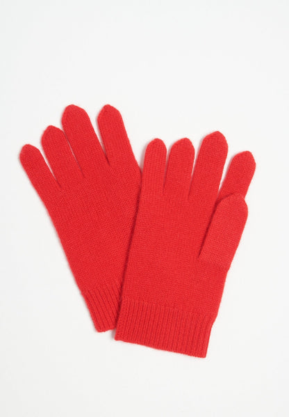 Gants en cachemire 4 fils rouge-0