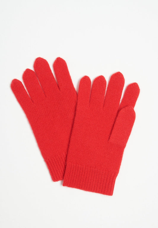 Gants en cachemire 4 fils rouge-0