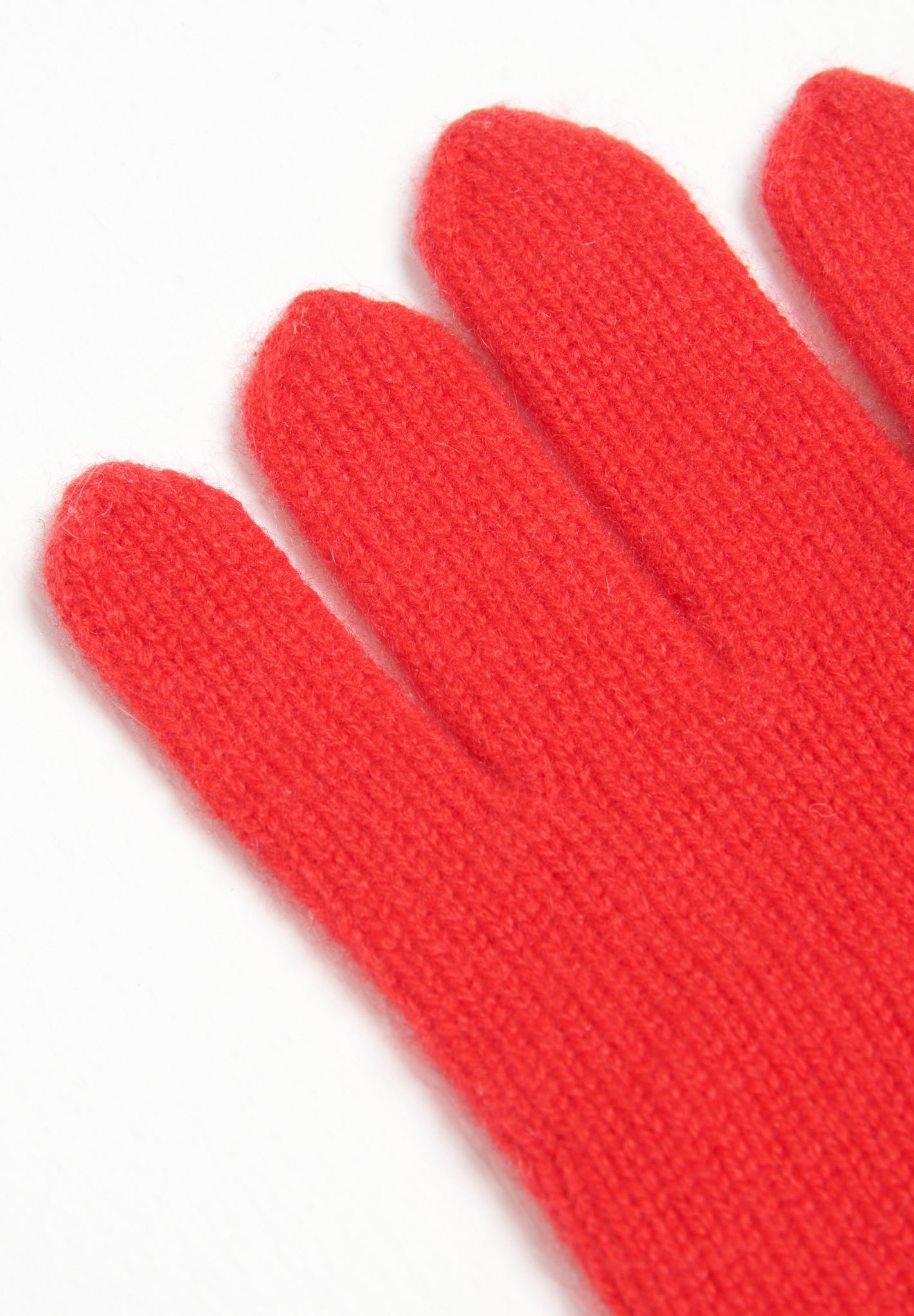 Gants en cachemire 4 fils rouge-3