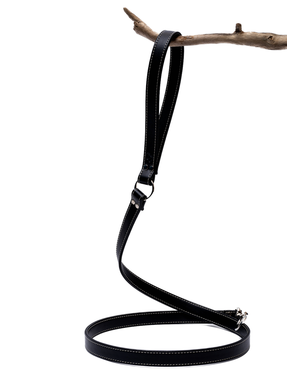 Black apple leather lead-4