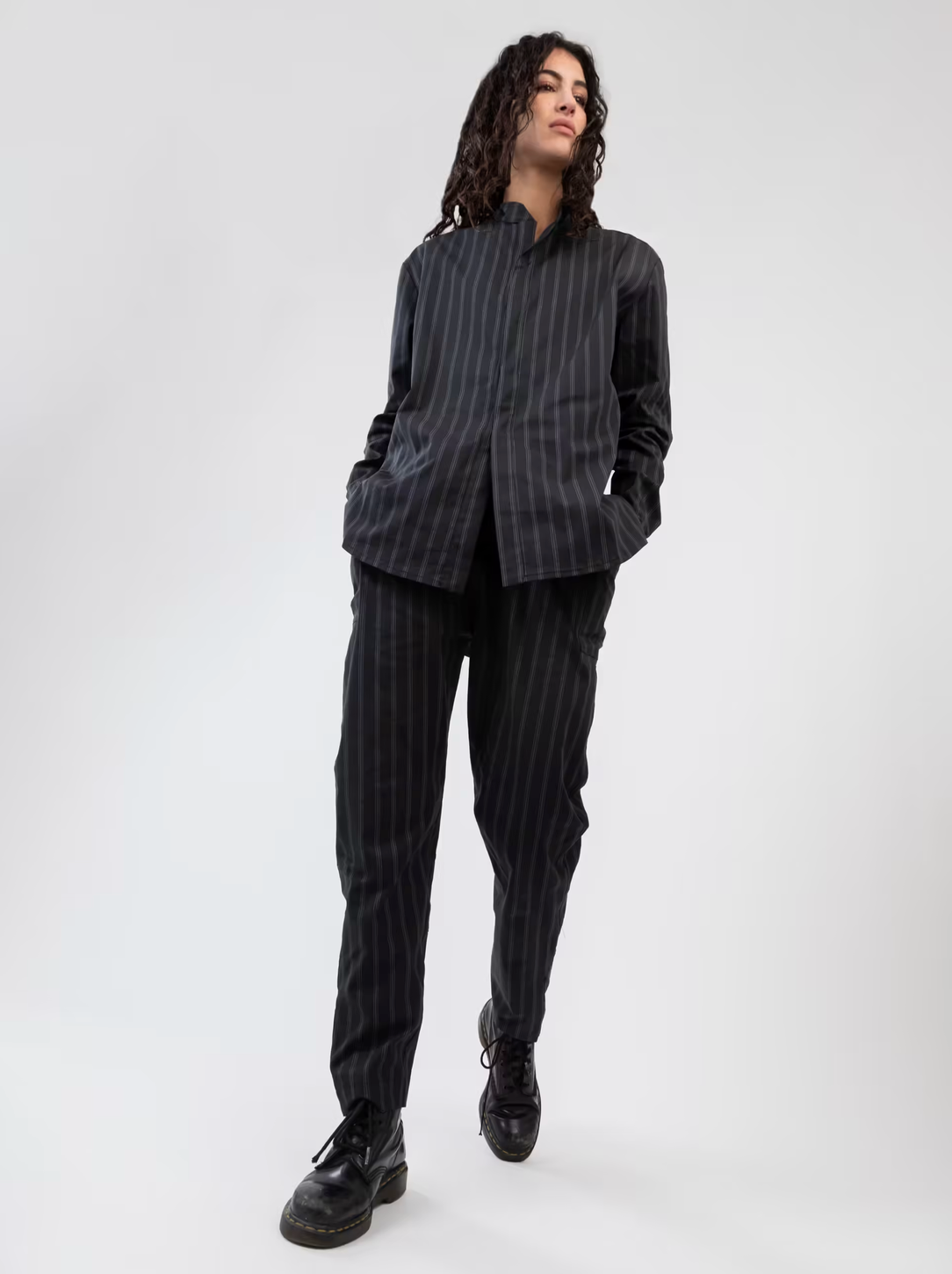 Taitsu Straight Fit Unisex Pants - Black Stripes