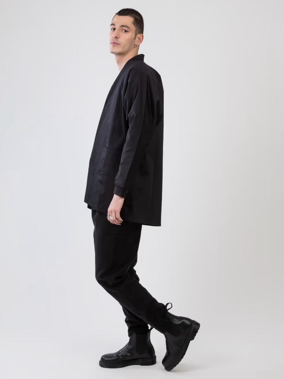 Flupke Kimono-Style Unisex Jacket - Black