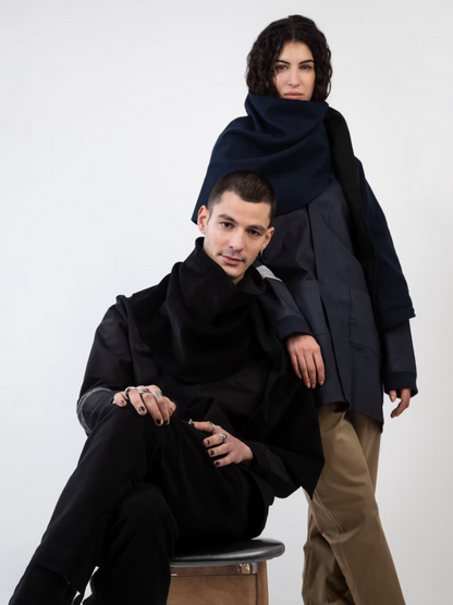 Fudo Limited Unisex Scarf - Black velvet